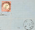 Thurn & Taxis Nachverwendungen OBERTIEFENBACH 20 / 11 72 - adapted single circle cancel, centric on piece 1 Gr. Great breast shield -