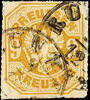 Thurn & Taxis Nachverwendungen RUNKEL 9 / 12 (1867) - single circle cancel, two partial strikes on Prussia 9 Kr., at the bottom small lack -
