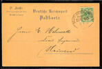 Deutsches Reich - Bahnpost DEUTZ-NIEDERLAHNSTEIN ZUG 60 - railway mail oval cancel, on private postcard form with sender printed form O. Lauffs wine who -