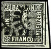 Bayern 1 Kreuzer black, plate 1, having full to wide margins cut and fre... 1,725.23 £  +  8.24 £ shipping
