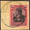 Deutsches Reich 80 Pfennig Germania, war time printing, carmine red (met... 345.91 £  +  6.07 £ shipping