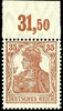 Deutsches Reich 35 Pfennig Germania brown ocher, upper margin of plate p... 82.36 £  +  5.20 £ shipping