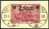 Deutsches Reich 2,50 Mark 2, on 2 Mark rose-carmine. Neat circle cancell... 59.82 £  +  5.20 £ shipping