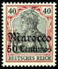 Deutsche Post in Marokko 40 Pfennig Germania with overprint 'Marocco 50 ... 30.34 £  +  5.20 £ shipping