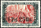 Deutsche Post in Marokko 5 Mark with overprint 6 Pes. 25 Cts, sound, use... 146.51 £  +  6.07 £ shipping