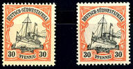 Deutsch-Südwest-Afrika 30 Pfennig imperial yacht in both colours, mint n... 39.01 £  +  5.20 £ shipping