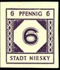 Niesky 6 Pf . Numeral, imperforated, perfectly mint never hinged, expert... 103.17 £  +  6.07 £ shipping