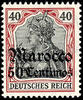 Deutsche Post in Marokko 40 Pfennig Germania with overprint' Marocco 50 ... 30.34 £  +  5.20 £ shipping