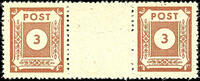 SBZ 3 Pfennig numerals, bright orange brown, horizontal gutter pair, per... 285.23 £  +  6.07 £ shipping