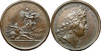 Medaillen, Jetons Médaille Louis XIV (1643-1715 ) bataille de la Marsaille par Mauger -