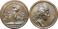 Medaillen, Jetons Médaille Louis XIV . Gratifications accordées aux gens de lettres . Mauger -