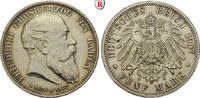 Baden 5 Mark 1907 G Friedrich I., 1852-1907, 5 Mark 1907, G. auf den Tod... 130.04 £  +  8.67 £ shipping
