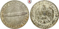 Commemoratives 3 Reichsmark 3 Reichsmark 1930, A. Zeppelin. splendid specimen with attractive patina. -