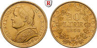 Vatican 20 Lire Pio IX, 1846-1878, Gold, 6,45 g -