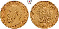 Baden 10 Mark Friedrich I., 1852-1907, 10 Mark 1881, G. Gold. Jaeger 186. current price. -