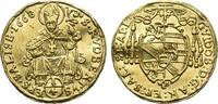 Salzburg-Erzbistum Gold-1/4 Dukat 1668 Guidobald Graf von Thun und Hohenstein 1654-1668. Leicht gewellt, fast vorzüglich