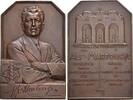 Personenmedaillen Bronze-Plakette Martougin, Alfred *1875 +1952, belg. Unternehmer (Schokoladenfabrik), Präsident der Expo 1930. -