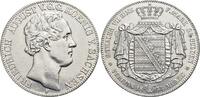 Sachsen-Albertinische Linie Doppeltaler 1854 F Friedrich August II. 1836-1854. Winz.Sf.a.Rs., leicht gereinigt, EF