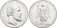 Württemberg Siegestaler 1871 Karl 1864-1891. Wiz.Kr., gereinigt, UNC-