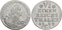 Brandenburg-Preussen 1/6 Taler 1752 C Friedrich II. 1740-1786, Münzstätte Kleve. VF-EF