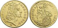 Bayern Gold-1/2 Karolin 1726 Karl Albrecht 1726-1745. Kl.Kr., VF+