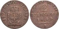 Brandenburg-Preussen CU-2 Pfennig 1845 A Friedrich Wilhelm IV. 1840-1861... 21.16 &pound;  +  21.16 &pound; shipping