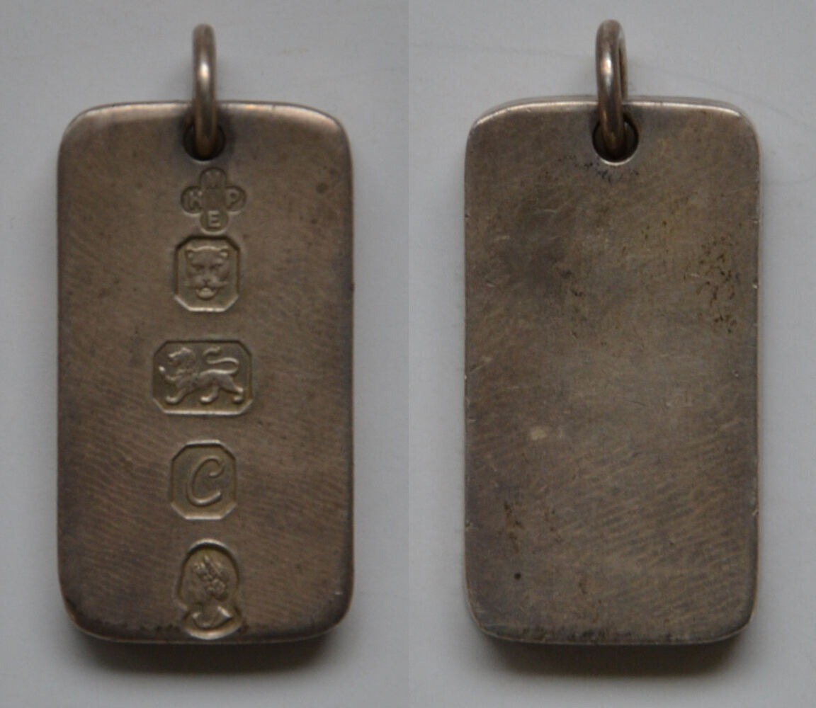 Silver ingot hot sale pendant 1977