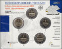 Duitsland 5x 2 Euro 2009 Complete set van 5 Muntplaatsen - Saarland Bu 17.30 £  +  8.67 £ shipping
