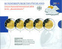 Duitsland 5x 2 Euro 2014 Complete set van 5 Muntplaatsen - Niedersachsen... 25.58 £  +  21.67 £ shipping