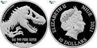 Niue 10 Dollar 2021 Jurassic World - Rare Coin! Prooflike in Capsule 342.45 £  +  21.67 £ shipping