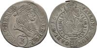 RDR Ungarn Habsburg Kremnitz 3 Kreuzer 1693 Leopold I., 1657 - 1705 VF+