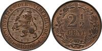 Niederlande 2 1/2 Cents Wilhelm III., 1849-1890 -