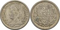 Niederlande 25 Cent Wilhelmina 1890-1948. -