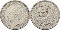 Niederlande 25 Cent Wilhelmina 1890-1948. -