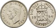 Großbritannien Sixpence Georg VI.,1936-1952. -