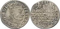 Polen Olkusz 3 Gröscher Trojak Stephan Bathory, 1576-1586 -