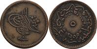 Türkei Osmanen 5 Para Abdul Mejid I. 1255-1278 H (1839-1861) -