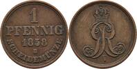 Hannover 1 Pfennig 1858 B Georg V. 1851-1866 ss 10.40 £  +  8.67 £ shipping