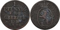 Reuss älterer Linie zu Greiz 1 Pfennig 1832 Heinrich XIX., 1817 - 1836 ss 13.87 £  +  8.67 £ shipping