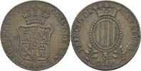 Spanien Barcelona 3 Quartos Isabella II., 1833-1868 -