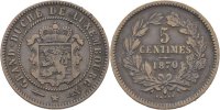 Luxemburg 5 Centimes Wilhelm III. von NL -