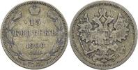 Russland Nikolaus II. 15 Kopeken 1906 ss-