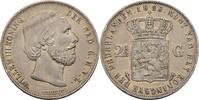 Niederlande 2 1/2 Gulden Wilhelm III., 1849 - 1890 -