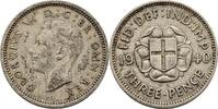 Großbritannien 3 Pence Georg VI.,1936-1952. -
