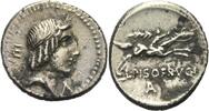 RÖMISCHE REPUBLIK Denar L. Calpurnius Piso Frugi -