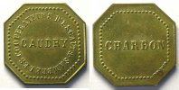 Emergency coins and tokens CAUDRY (59) Les Coopérateurs d'Escaut & Sambre Charbon Lt, 4c 23mm TTB+/SUP -