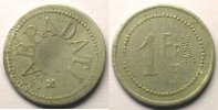 Emergency coins and tokens TUCQUEGNIEUX (54) Abbadati 1 F Al, R 25mm B/TB -