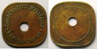 Tokens and Medals Tokens of Messes and Military Circles Coopérative militaire, Revigny Elie 10.1 SVI Lt, 4a percé 26mm TTB -
