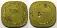 Tokens and Medals Tokens of Messes and Military Circles Coopérative militaire, Revigny Elie 10.2 SVI Lt, 4a contremarqué G et B 26mm TTB -