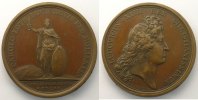 Tokens and Medals Medals of Louis XIV année 1670 MAUGER Conquête de la Lorraine cuivre 41mm SUP -